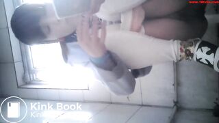 Girl poop in public toilet 71