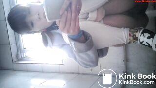 Girl poop in public toilet 71