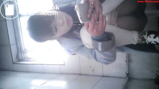 Girl poop in public toilet 71