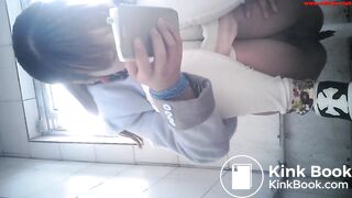 Girl poop in public toilet 71