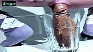 Long turd in a glass