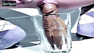 Long turd in a glass