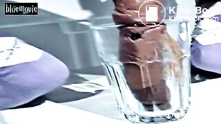 Long turd in a glass