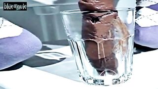 Long turd in a glass