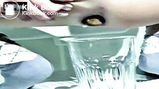 Long turd in a glass