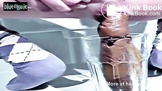 Long turd in a glass