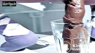 Long turd in a glass