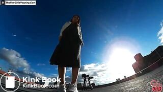 Asian Girl Rooftop Piss and Shit