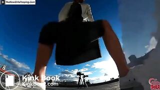 Asian Girl Rooftop Piss and Shit