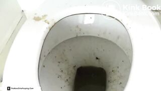 sexy naked black haired girl has diarrhea