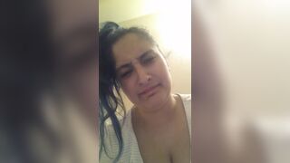 Girl films herself having a soft poop
