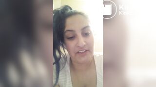 Girl films herself having a soft poop