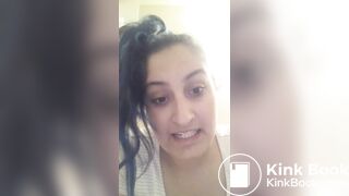 Girl films herself having a soft poop