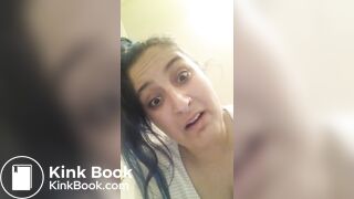 Girl films herself having a soft poop