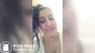 Girl films herself having a soft poop