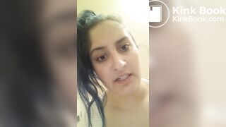 Girl films herself having a soft poop