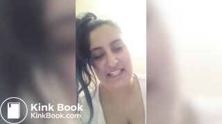 Girl films herself having a soft poop