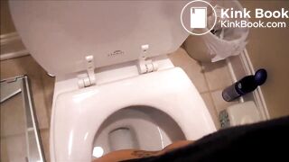 gorgeous brunette pooping and peeing - video 2