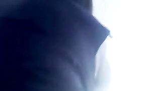 Girl on high heels pooping