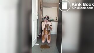 Girl smearing Fresh Shit