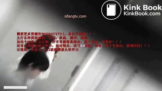 Chinese peeing and pooping on public squat toilet