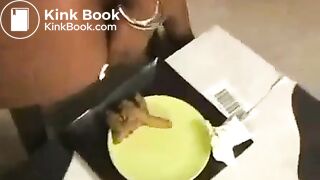 thick ebony shits on plate