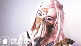 Pretty scat girl and husband shit