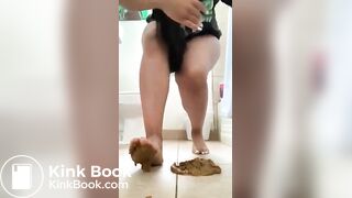 Ebony girl shits/feet