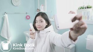 Korean cute girl diarrhea in toilet