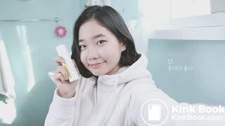 Korean cute girl diarrhea in toilet