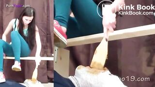 Toilet slave swallows shit and urine Smelly ...