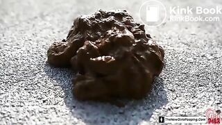 Girl pooping on rooftop 1