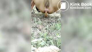 Thai girl shitting outdoors