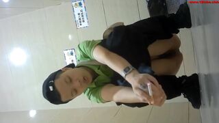 Girl poop in public toilet 72