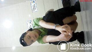 Girl poop in public toilet 72