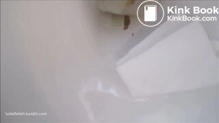woman pooping on toilet - video 3