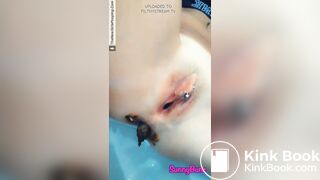 redhead big poop on toilet