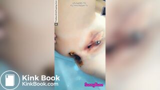 redhead big poop on toilet