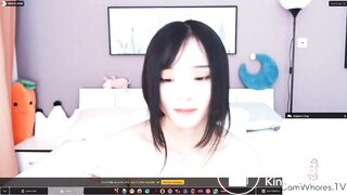 Adorable Asian shits on cam