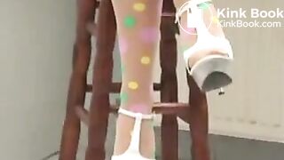 girl smokes and poopes pantyhose