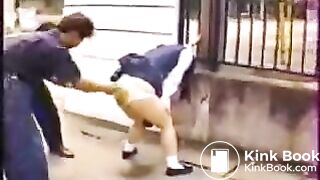 School girl poop panty