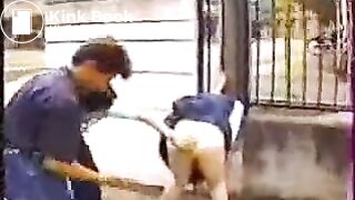 School girl poop panty