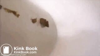 older woman shitting