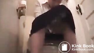 cute and sexy blonde with the shits