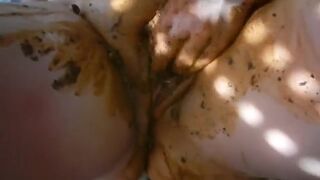 Amateur Couple having messy Scat Sex in front of a Cam