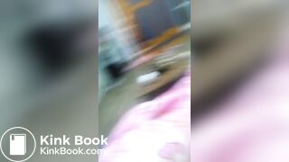 Korean girl caught on the toilet