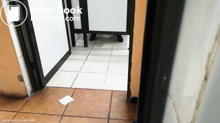 Spy toilet in gas station farts