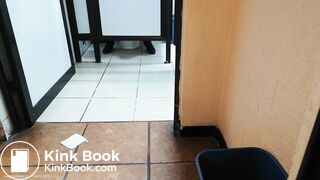 Spy toilet in gas station farts