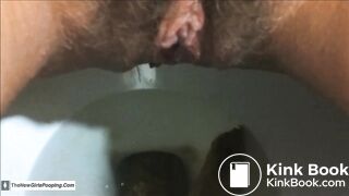 woman pooping on toilet - video 51