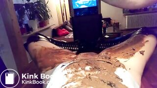 whore gets shit smeared on pussy